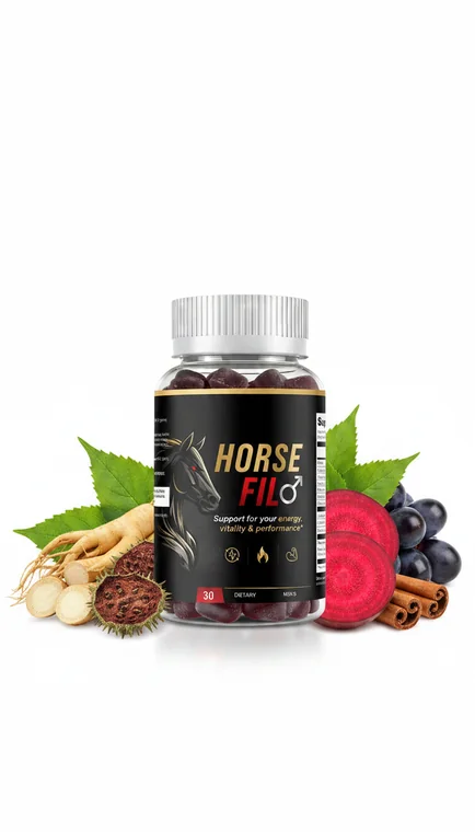 HorseFil bottle with botanical props